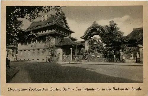 Berlin-Charlottenburg - Zool. Garten, Eingang - -328390