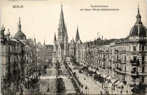 Berlin-Charlottenburg - Tauenzienstrasse mit Kaiser Wilhelm Gedächtnisk -328722