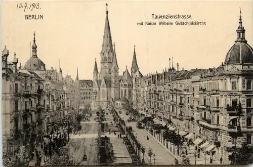 Berlin-Charlottenburg - Tauenzienstrasse mit Kaiser Wilhelm Gedächtnisk -328716