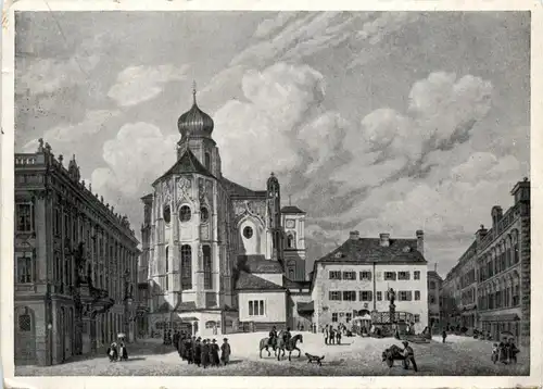 Passau/Bayern - Residenzplatz mit Dom um 1840 -329650