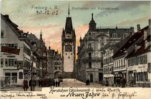 Freiburg i.Br./Baden-Württemberg - Kaiserstrasse und Martinstor -328882