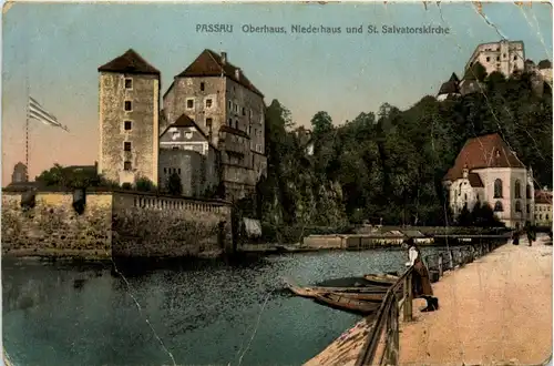 Passau/Bayern - Oberhaus, Niederhaus und St. Salvatorskirche -329598