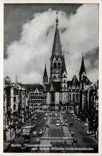 Berlin-Charlottenburg - Tauenzienstrasse mit Kaiser W.Ged.Kirche -328772