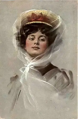 Frau - Künstlerkarte -404822