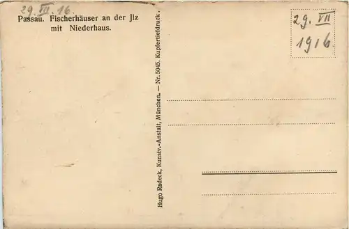 Passau/Bayern - Fischerhäuser an der Ilz mit Niederhaus -329688