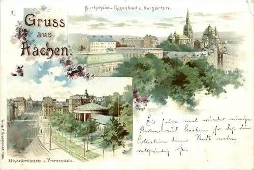 Gruss aus Aachen - Litho -406064