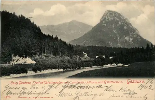 Hotel Gesäuse, Station Gstatterboden mitCamischbachthurm -315232