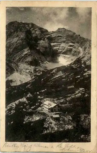 Gesäuse, Hess-Hütte gegen das Hochtor (mit Tellersack) -315492