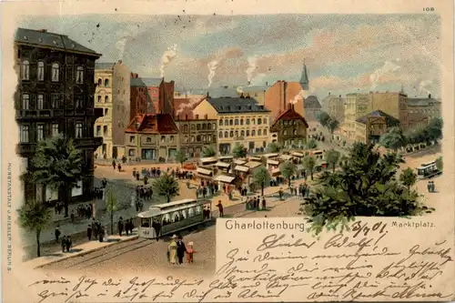 Charlottenburg - Marktplatz - Litho -406764