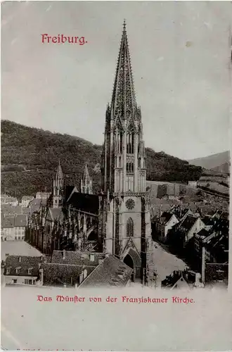 Freiburg i. Br. - Das Münster von der Franziskanerkirche -329060