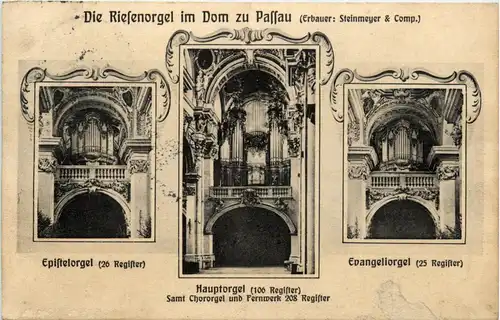 Passau/Bayern - Die Riessenorgel im Dom -329454