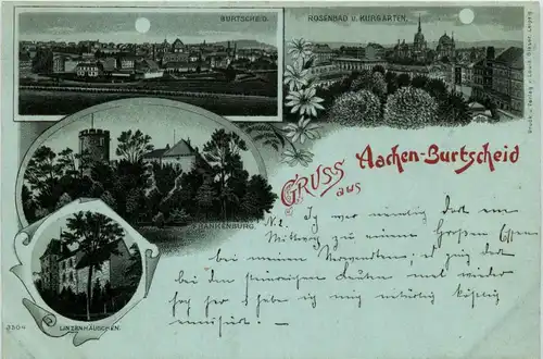 Gruss aus Aachen Burtscheid - Litho -406066