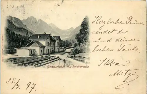 Gesäuse/Steiermark - Gesäuse, Gstatterboden mit Reichenstein -315838