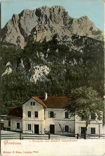 Gesäuse/Steiermark - Gesäuse, Planspitze und Bahnhof Gstatterboden -315960