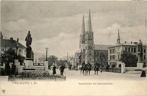 Freiburg i. Br./Baden-Württemberg - Kaisersbrücke mit Johanniskirche -329138