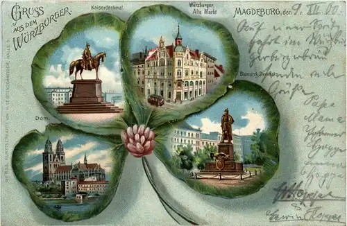 Gruss aus dem Würzburger Magdeburg - Litho -405900