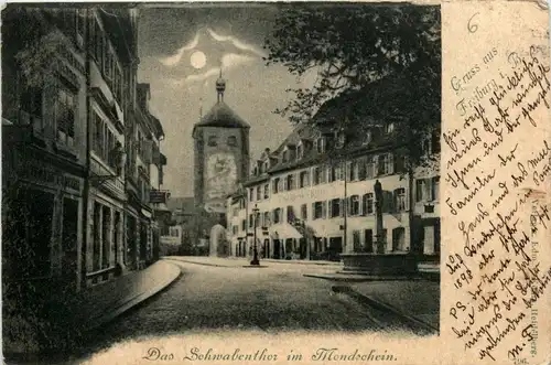 Freiburg i. Br./Baden-Württemberg - Das Schwabentor im Mondschein -329146