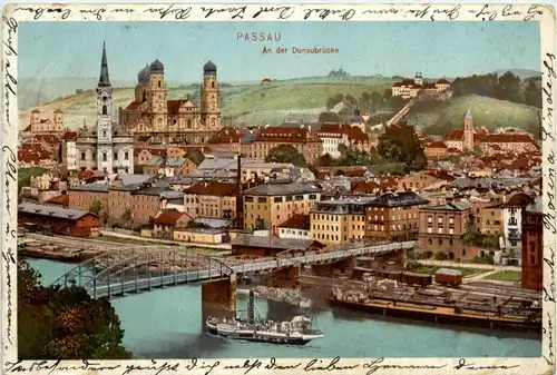 Passau/Bayern - An der Donaubrücke -329390