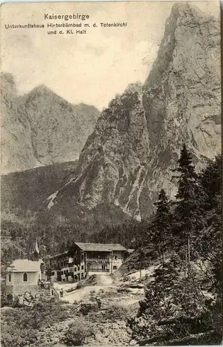 Kaisergebirge - Unterkunftshaus Hinterbärnbad m.d. Totenkirchl -329176