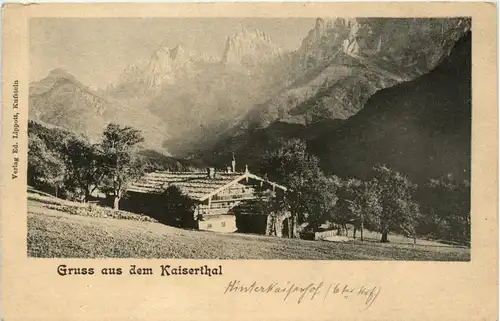 Kaisergebirge, Kufstein, und Umgebung/Tirol - Gruss aus dem Kaisertal -329214