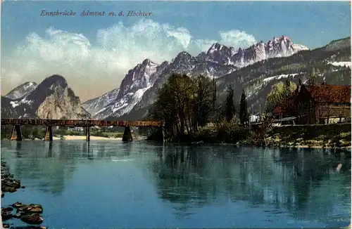 Admont und Gesäuse/Steiermark - Admont : Ennsbrücke m.d.Hochtor -316794