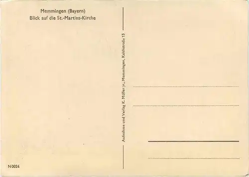 Bayern/Allgaü - Memmingen, Blick auf die St. Martins-Kirche -333896