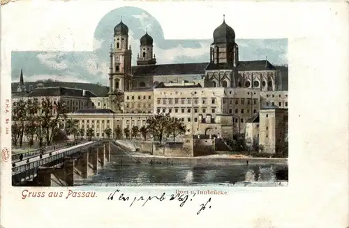 Passau/Bayern - Dom und Innbrücke -329446