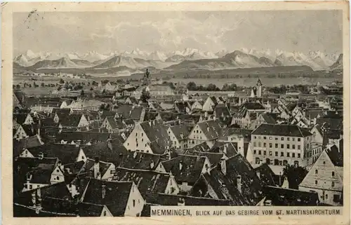 Memmingen, Blick auf das Gebirge vom St. martinskirchturm -332986