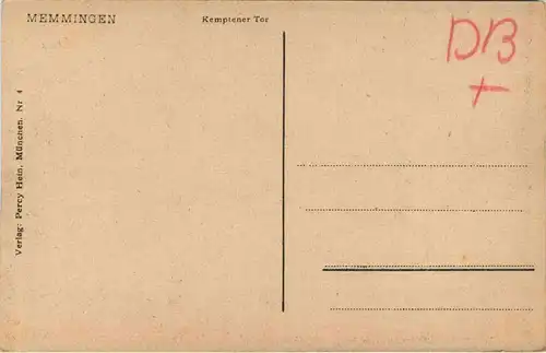 Bayern/Allgäu - Memmingen, Kemptener Tor -333932