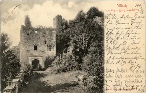 Villach/Kärnten - Villach, Eingang in Burg Landskron -317624