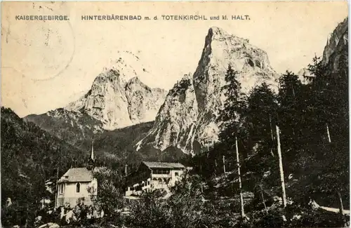 Hinterbärenbad Unterkunftshaus m.d. Totenkirchl und kl.Halt -333062