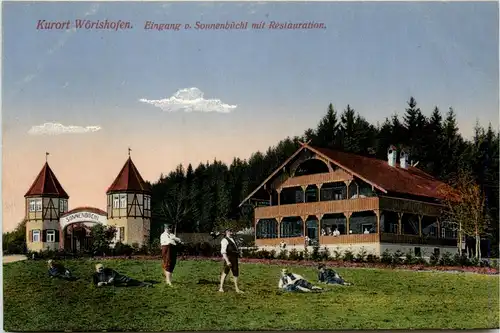 Bayern/Allgäu - Bad Wörishofen, Eingang v. Sonnenbichl mit Restauration -334458