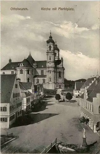 Bayern/Allgäu - Ottobeuren, Kirche mit Marktplatz -334684