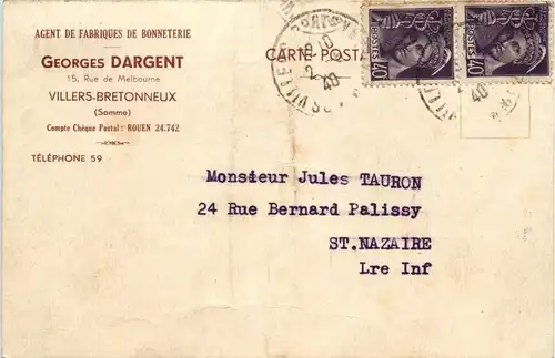 Villers-Bretonneux - Agent de Fabriques de Bonneterie -283740