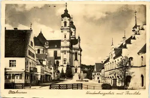 Bayern/Allgäu - Ottobeuren, Hindenburgplatz mit Basilika -334164