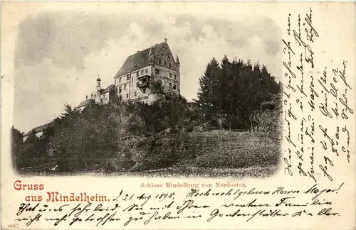 Bayern/Allgäu - Mindelheim, Schloss Mindelburg von Nordosten -334282