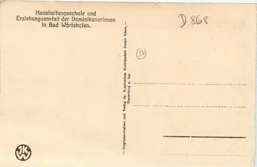 Bayern/Allgäu - Bad Wörishofen, Haushaltungsschule und Erziehungsanstalt der Dominikanerinnen -334374