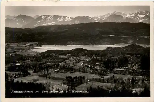 Keutschachersee vom Pyramidenkogel mit Karawanken -327494