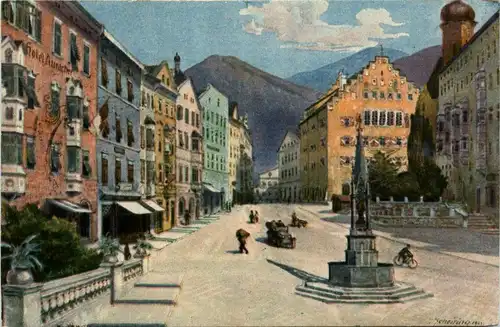 Kufstein/Tirol - Kufstein, Unterer Stadtplatz mit Rathaus -318310