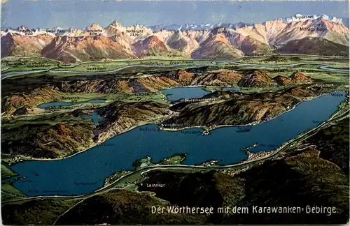 Der Wörthersee mit dem Karawanken-Gebirge -327582