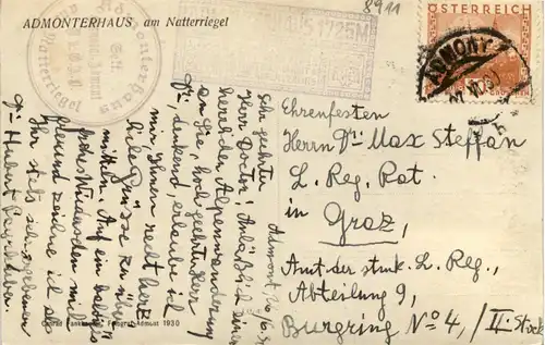 Admont/Gesäuse/Steiermark und Umgebung - Gesäuse, Admonterhaus am Natterriegel -335508