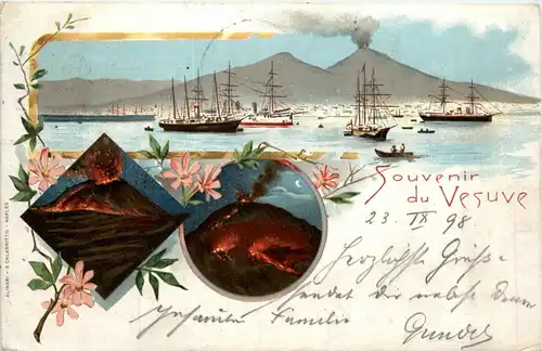 Souvenir du Vesuve - Litho -407338