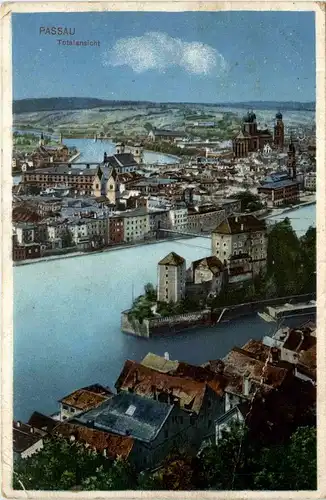 Passau, Bayern - Totalansicht -327792