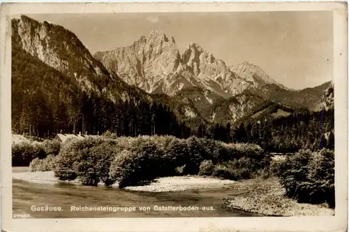 Admont/Gesäuse/Steiermark und Umgebung - Gesäuse, Reichensteingruppe von Gstatterboden aus -335514