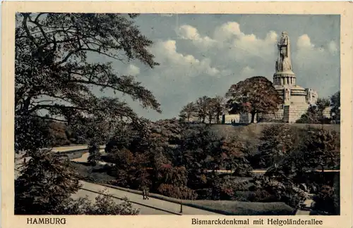 Hamburg, Bismarckdenkmal mit Helgoländerallee -319236
