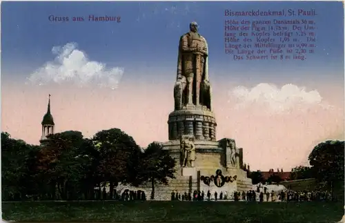 Hamburg/diverse Stadtteile - Hamburg, Bismarckdenkmal St.Pauli -319276