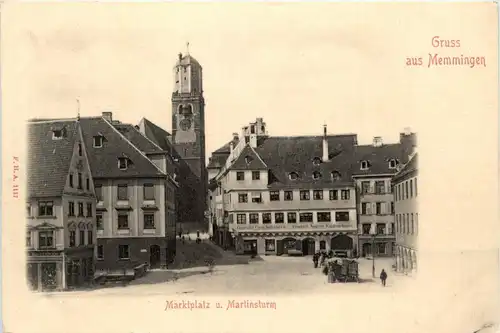 Bayern/Memmingen - Marktplatz und Martinsturm -335154