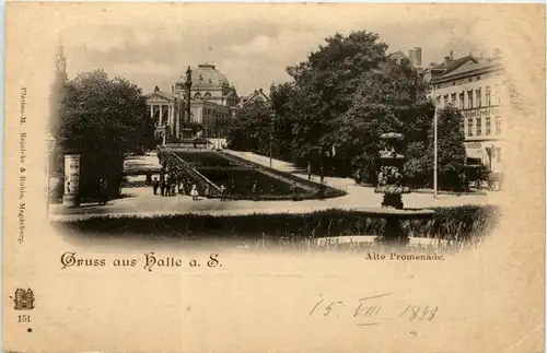 Gruss aus Halle an der Saale - alte Promenade -406950