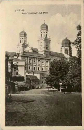 Passau/Bayern - Passau, Inn-Promenade mit Dom -319536