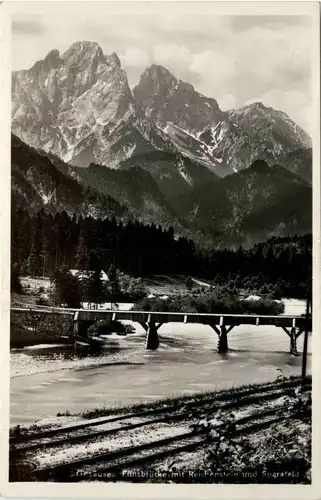 Admont/Gesäuse/Steiermark und Umgebung - Gesäuse: Ennsbrücke mit Reichenstein und Sparafeld -335834